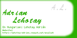 adrian lehotay business card